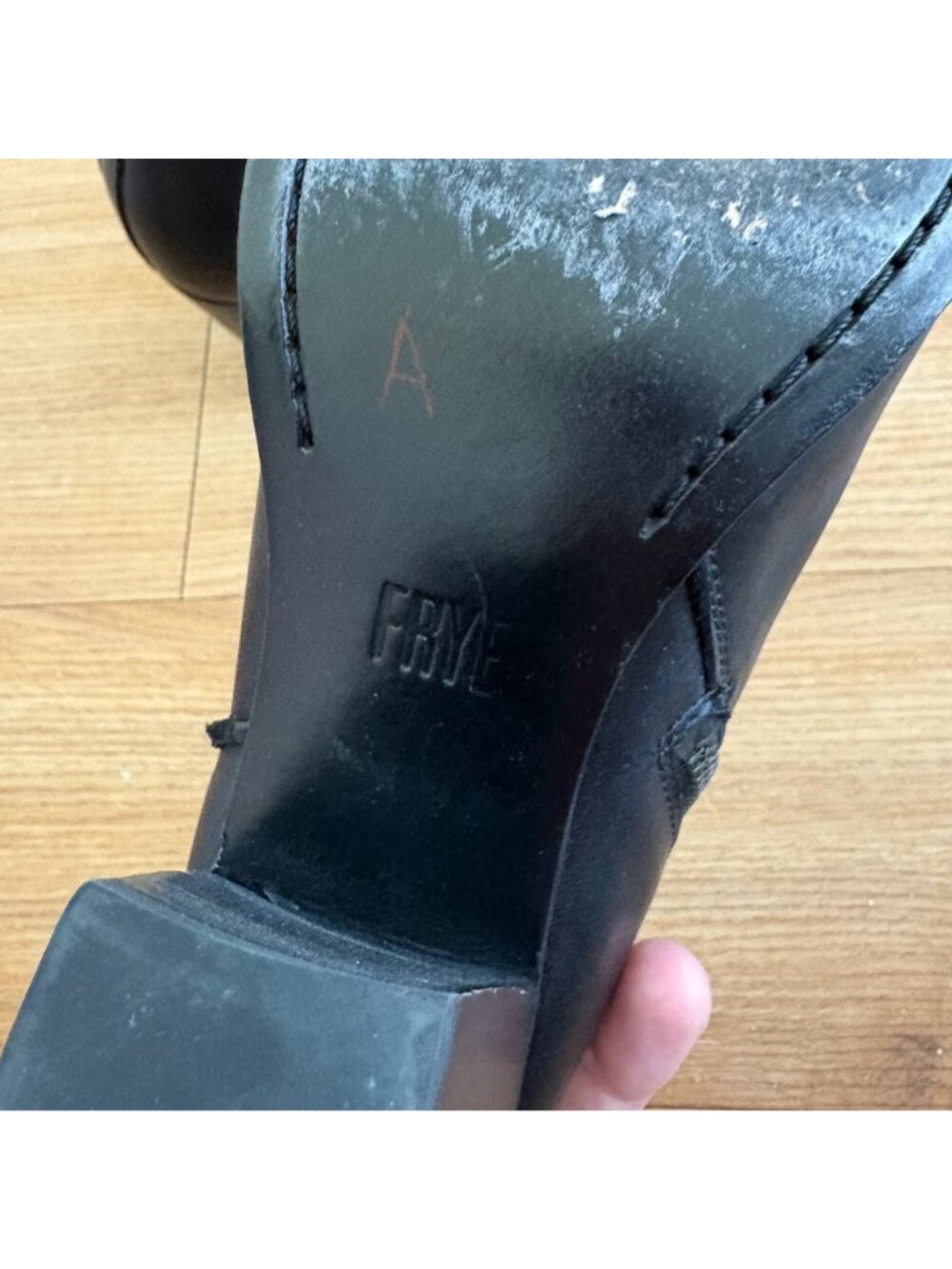 Frye Meghan Leather Heeled Ankle Booties Black Women’s Size 7 B - Picture 10 of 12